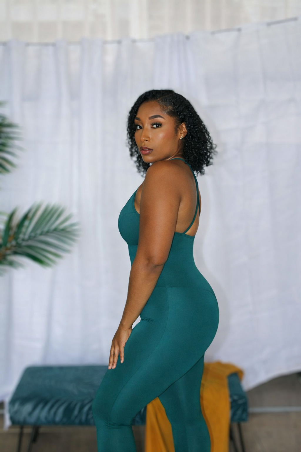 Emerald green - Athletic jumpsuit