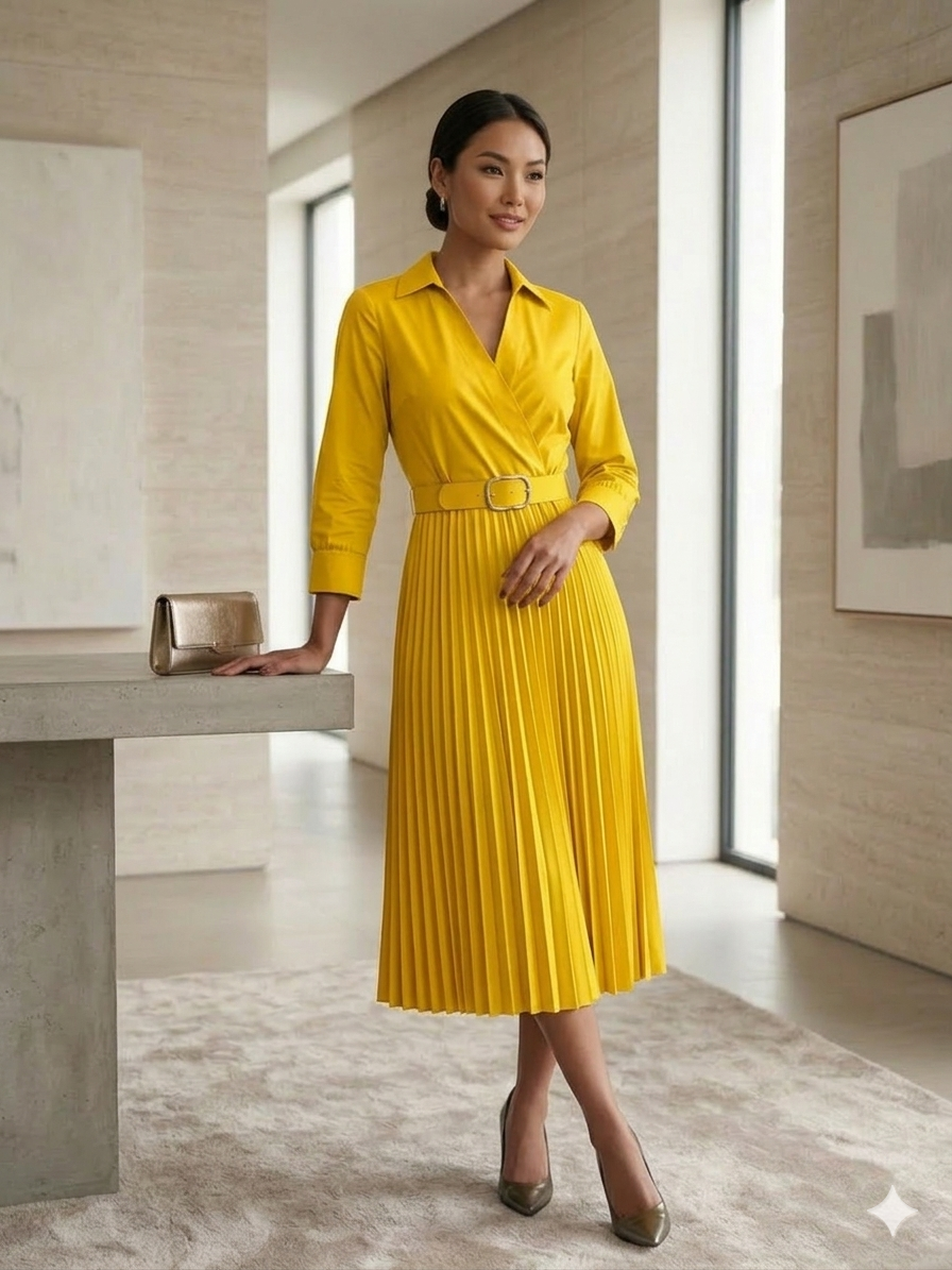 Chic Yellow work dress