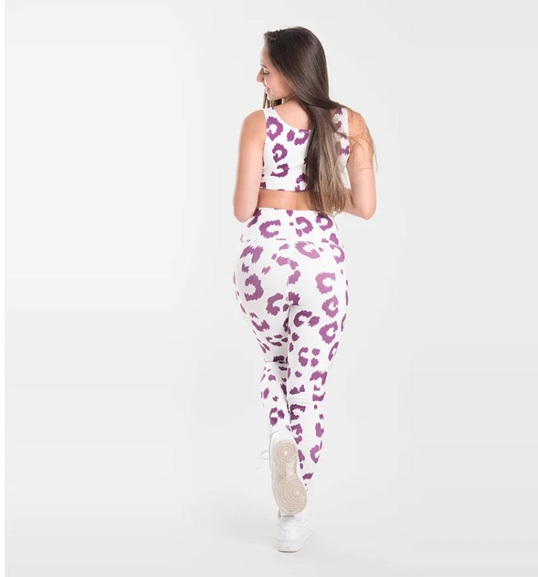 Catalina gym set — two-piece activewear set (crop top and leggings), Catalina style (additional view)