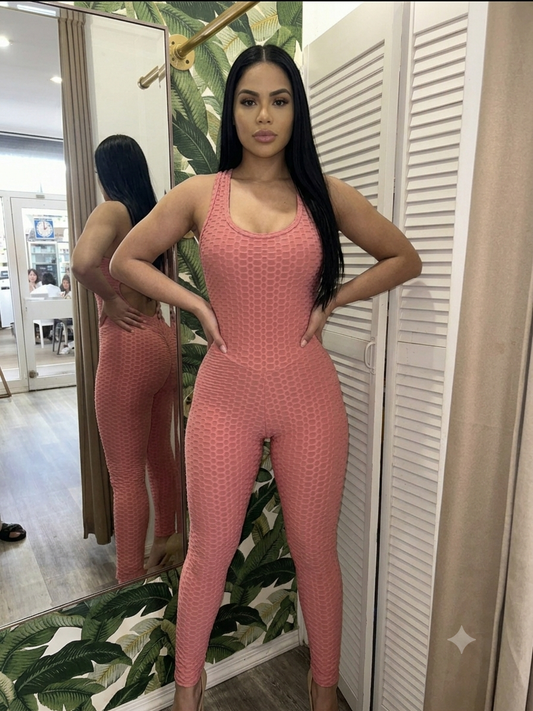 Mauve honeycomb bodysuit