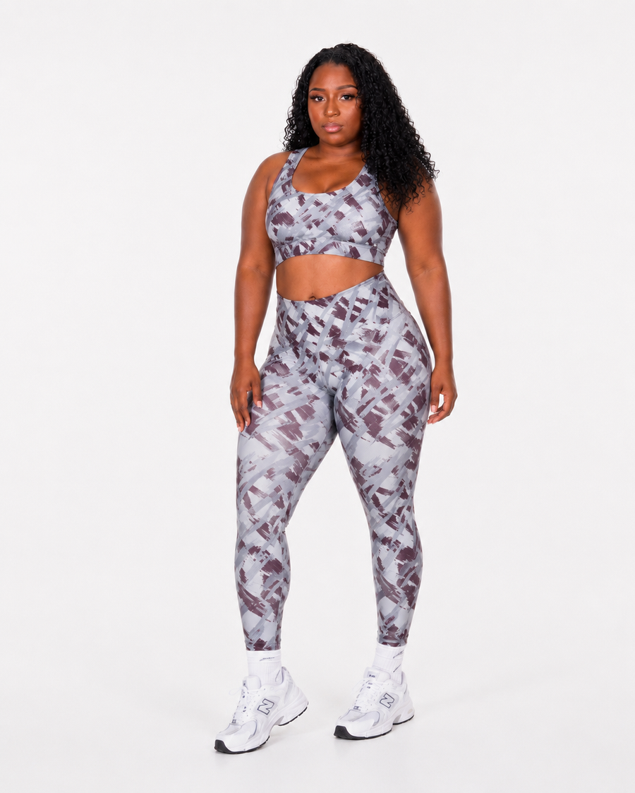 Mercedes gym set — two-piece activewear set (crop top and leggings), Mercedes style