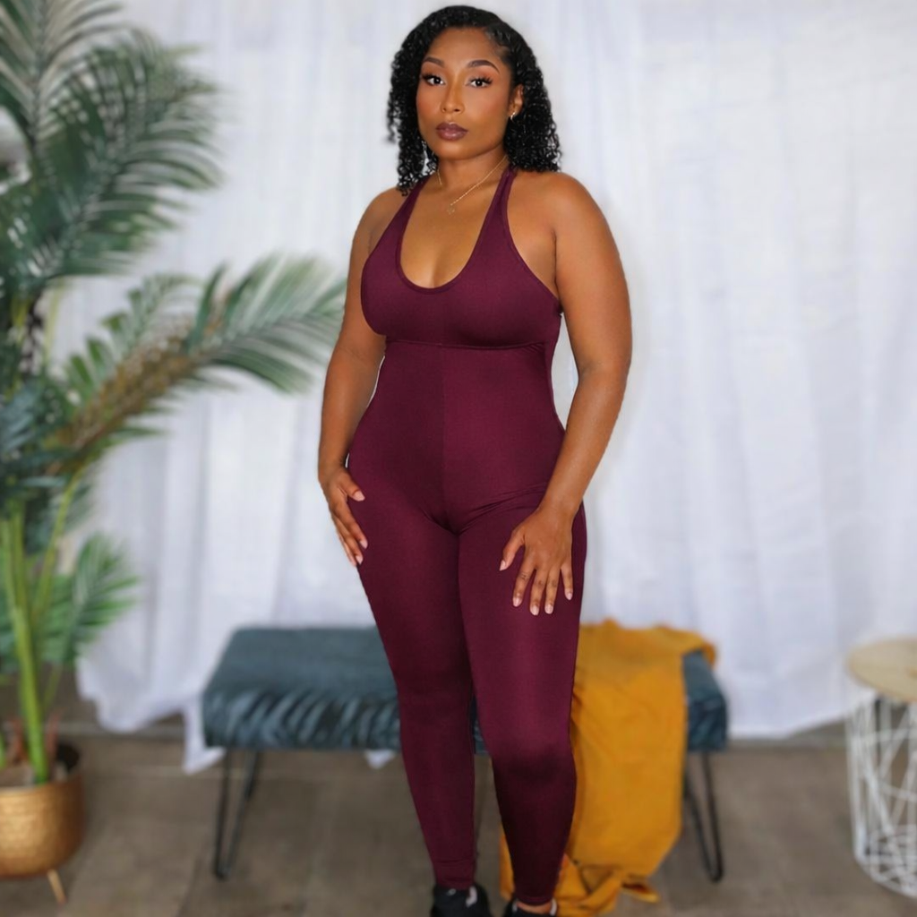 Red wine - Athletic jumpsuit