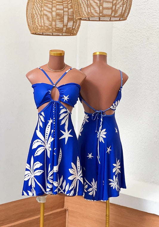 Starflower Tie-Back Cutout Dress