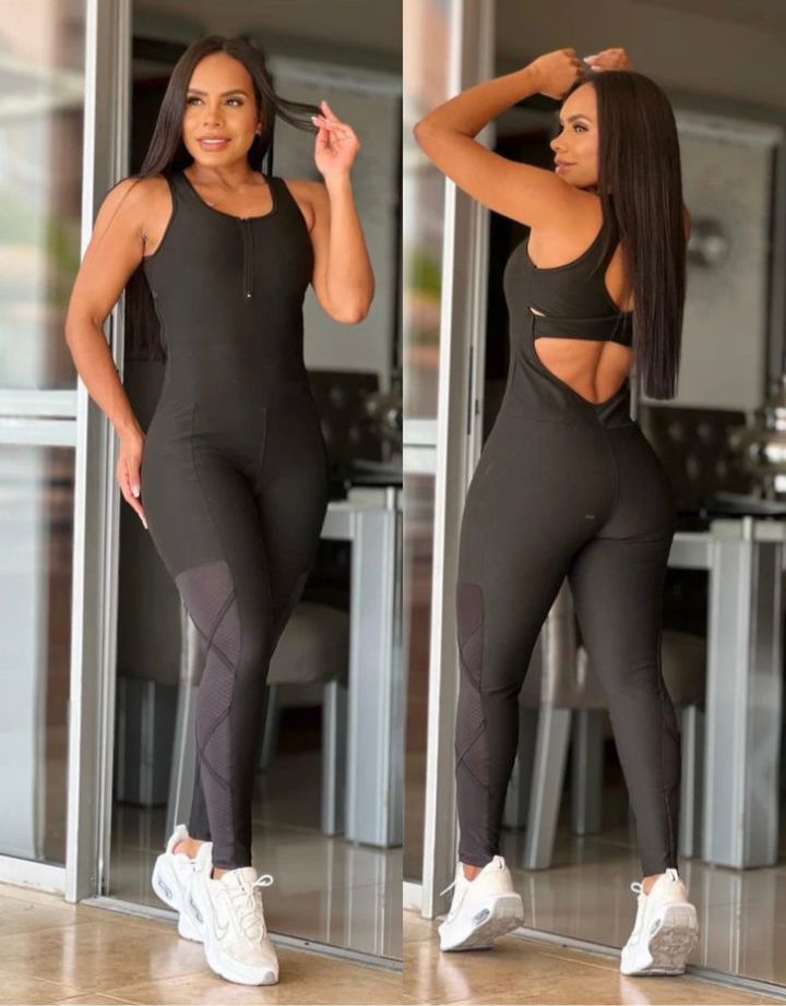 Zip Front X Back Bodysuit- Black — fitted one-piece bodysuit