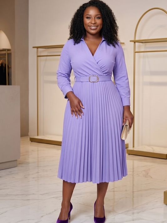 Chic Lilac midi dress