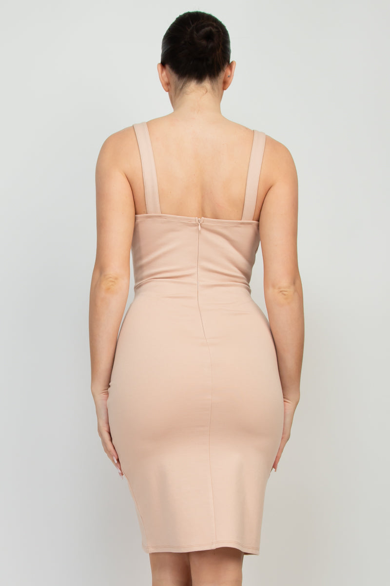 Nude Corset Bodycon Dress — corset-style bodycon dress (additional view)