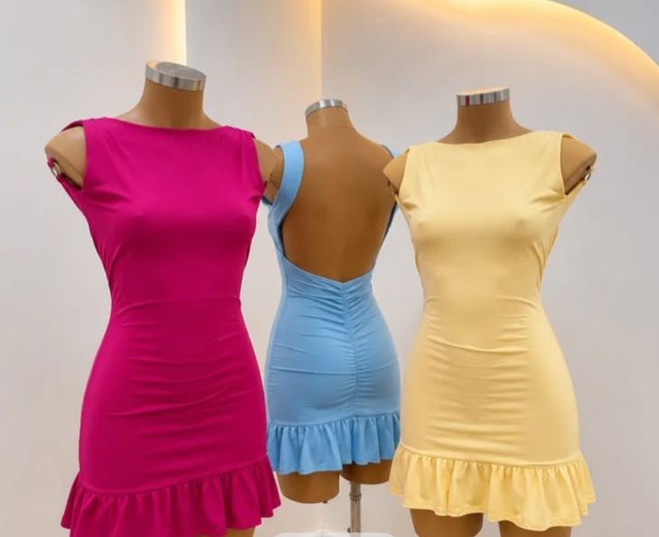 Aurora Tiered Ruffle Halter Mini Dress