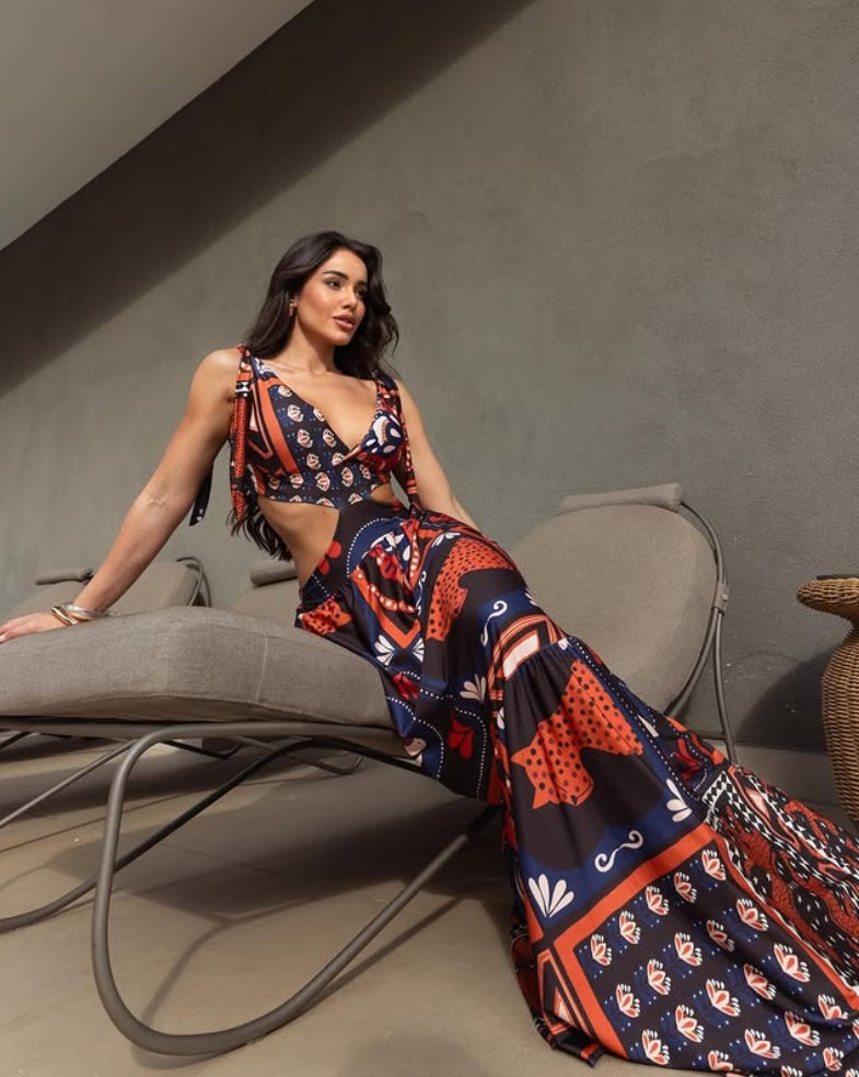 Sunset Cut-Out Maxi Derss