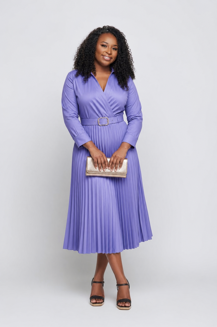 Chic Lilac midi dress